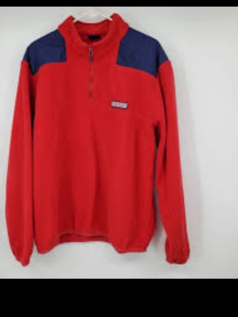 Vineyard Vines Red and Navy Kids Half-Zip Pullover